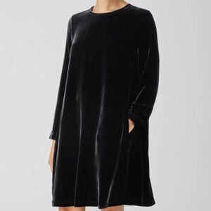 NWT Eileen Fisher Velvet Crew Neck K/L Dress
